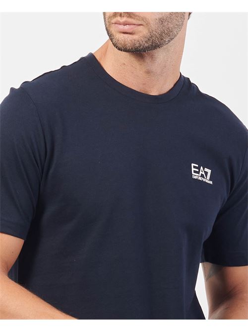 T-shirt girocollo EA7 in cotone con logo EMPORIO ARMANI EA7 | 8NPT25-PJVPZ1562